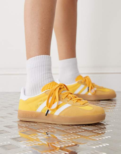 Adidas gazelle yellow white online