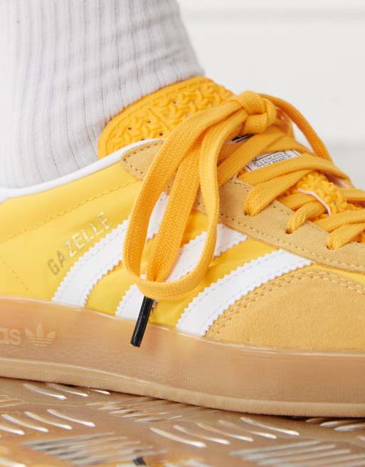 adidas Originals Gazelle Indoor in yellow and white | ASOS