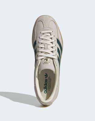  Gazelle indoor shoes in cream white / collegiate green