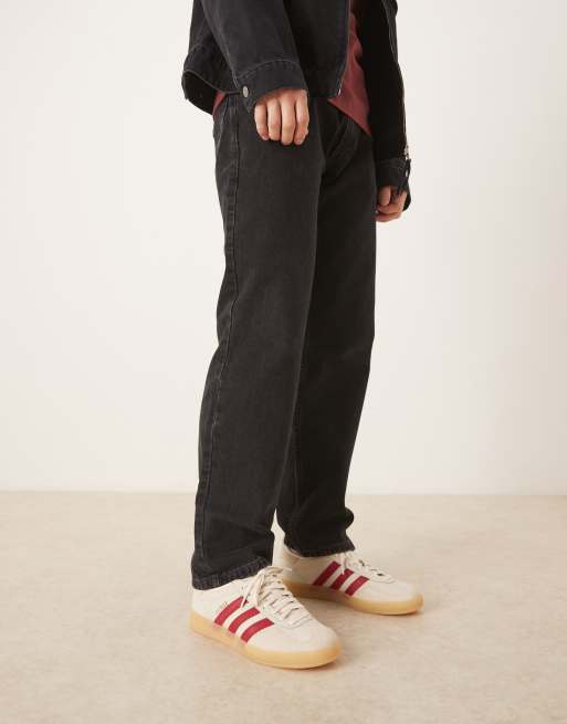 adidas Originals – Gazelle Indoor – Sneaker in Cremeweiß und Rot mit Gummisohle , 3 von 5