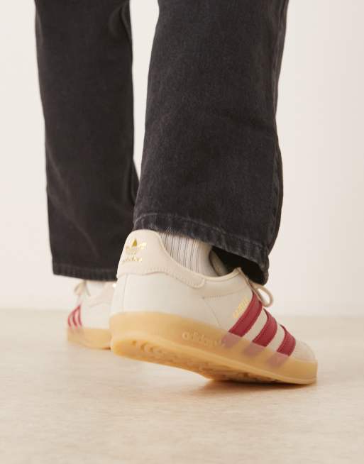 adidas Originals – Gazelle Indoor – Sneaker in Cremeweiß und Rot mit Gummisohle , 5 von 5