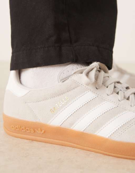 adidas Originals – Gazelle Indoor – Sneaker in Hellgrau mit Gummisohle , 4 von 5