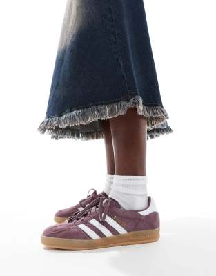 adidas Originals - Gazelle Indoor - Sneaker in Lila-Brown