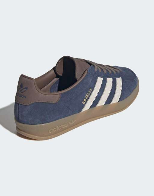 adidas Originals Gazelle Indoor Sneaker in Marineblau und Braun mit Gummisohle, 2 von 4