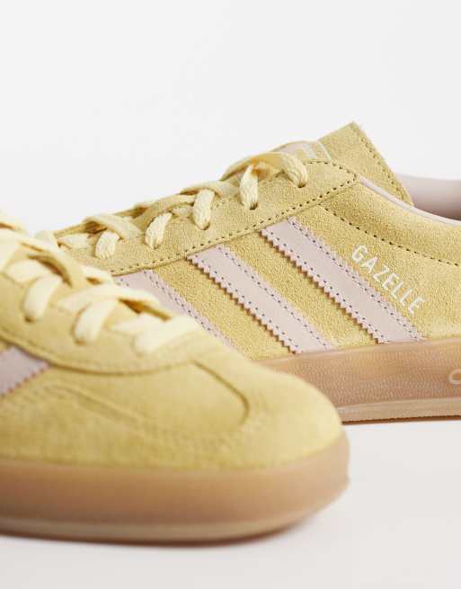 adidas Originals – Gazelle Indoor – Sneaker in Pastellgelb und Pastellrosa , 3 von 5