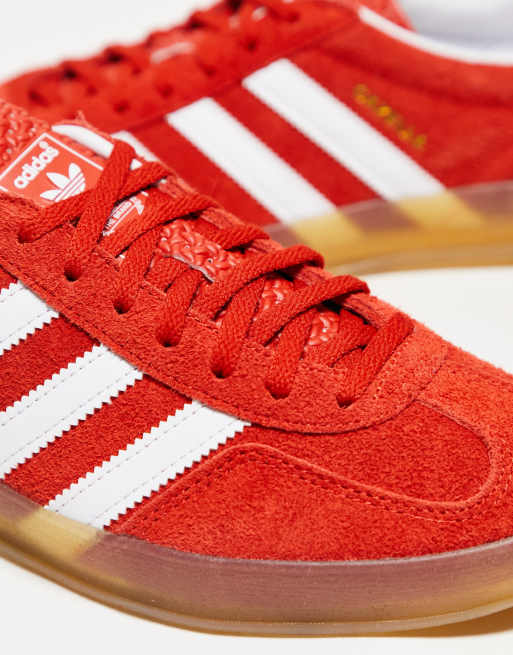 adidas originals red gazelle indoor sneakers