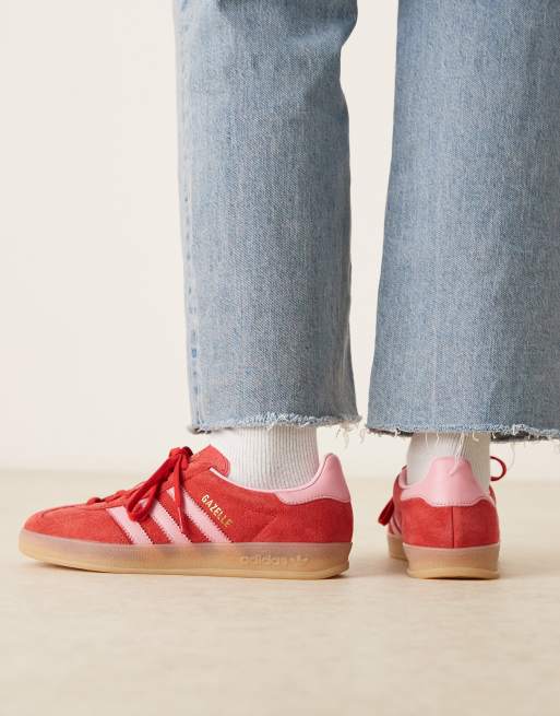 adidas Originals – Gazelle Indoor – Sneaker in Rot und Rosa, 3 von 5