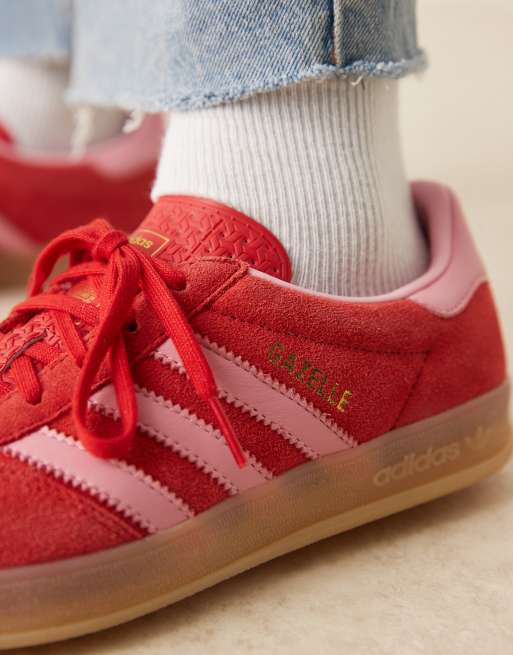 adidas Originals – Gazelle Indoor – Sneaker in Rot und Rosa, 4 von 5
