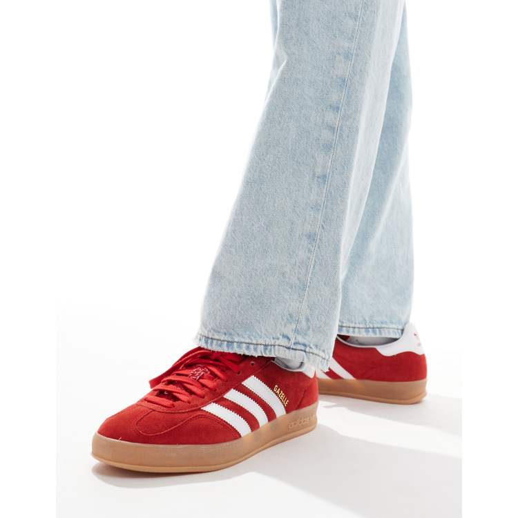 adidas Originals Gazelle Indoor Sneaker in Rot ASOS