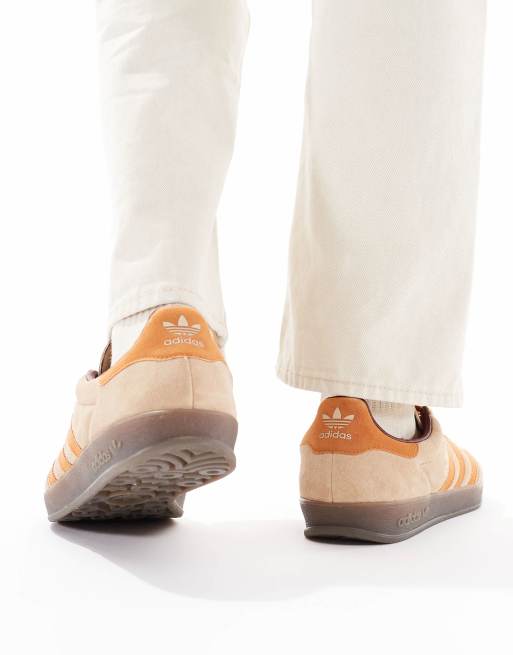 adidas Originals Gazelle Indoor sneakers in beige and brown