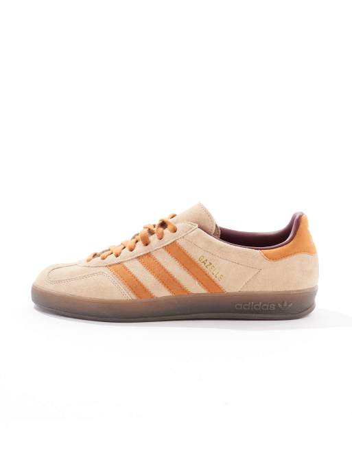 adidas Originals Gazelle Indoor sneakers in beige and brown | ASOS