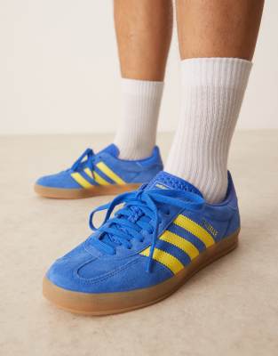 Adidas Originals Gazelle Indoor Sneakers In Blue