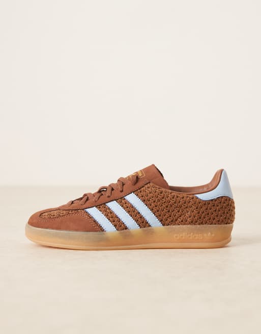 adidas Originals Gazelle Indoor sneakers in brown and blue