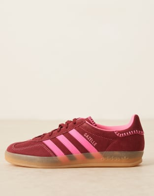 adidas gazelle silver green womens adidas x Wales Bonner adidas x Wales Bonner Burgundy Gazelle Pony Sneakers