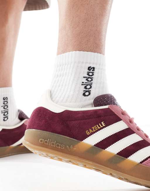 ☆大人気☆adidas Originals Gazelle Indoor burgundy/pink adidas Originals Gazelle Indoor sneakers in burgundy and