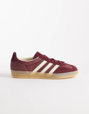 Adidas Originals Gazelle Indoor Sneakers In Burgundy