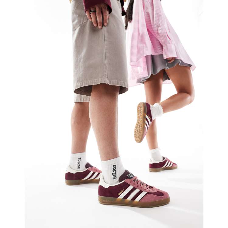adidas Originals Gazelle Indoor sneakers in burgundy | ASOS