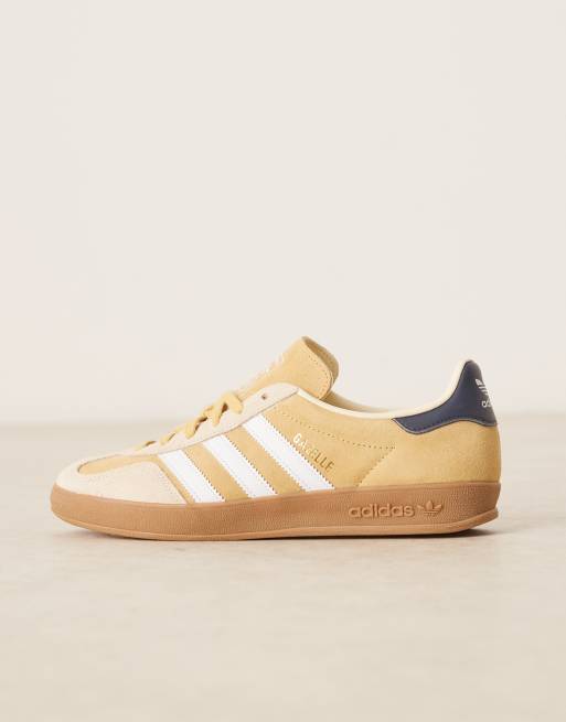 adidas Originals Gazelle Indoor sneakers in cream | ASOS