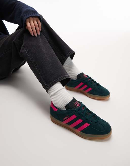 adidas gazelle silver green womens adidas Gazelle Indoor Shoes - Women's - Bliss Lilac / Core Black / Purple main image 1