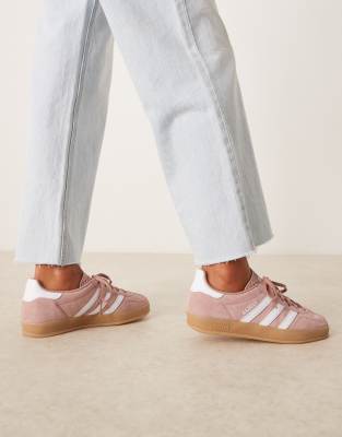 домашние кроссовки adidas Originals Gazelle темно-розового цвета