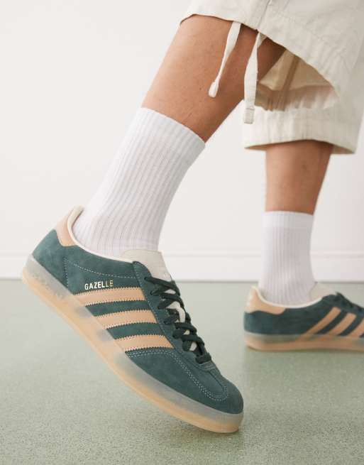adidas gazelle silver green womens adidas Gazelle Shoes - Men's - Mineral Green / Off White / White main image 1
