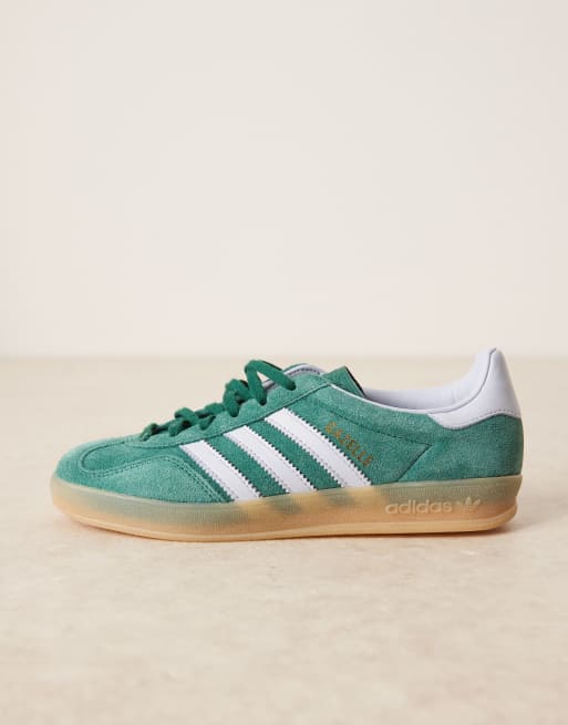 adidas Originals Gazelle indoor sneakers in green and light blue | ASOS