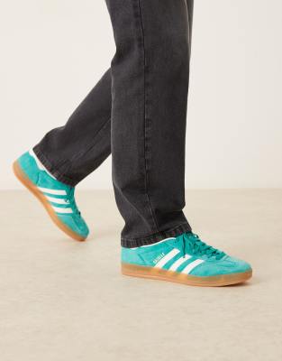 Adidas Originals Gazelle Indoor Sneakers In Green