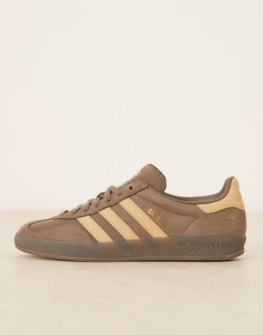 adidas Originals Gazelle Indoor sneakers in khaki and beige