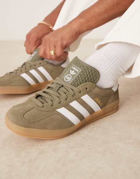 adidas Originals Gazelle indoor sneakers in khaki green - view 1