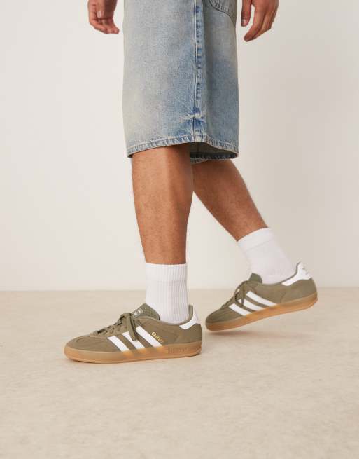 adidas Originals Gazelle Indoor sneakers in khaki