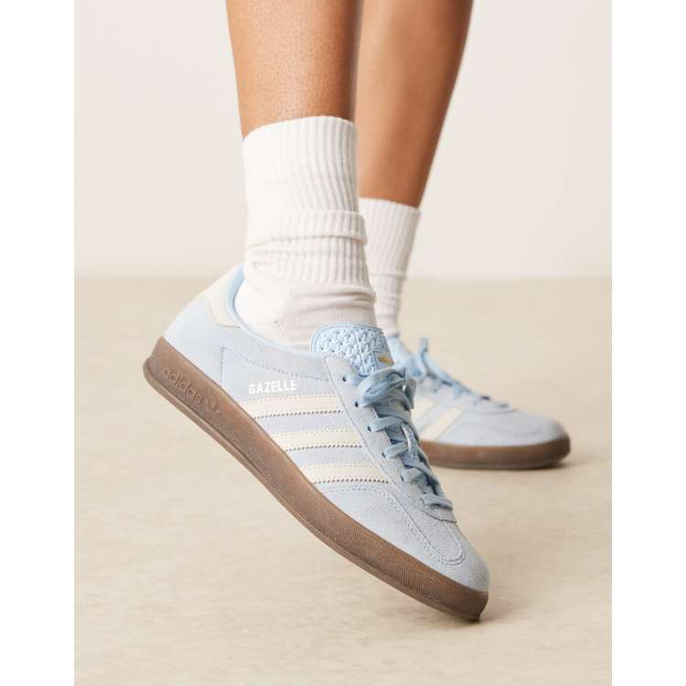 adidas Originals Gazelle Indoor sneakers in light blue | ASOS