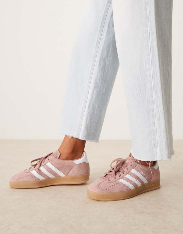 adidas Originals Gazelle Indoor sneakers in light pink | ASOS