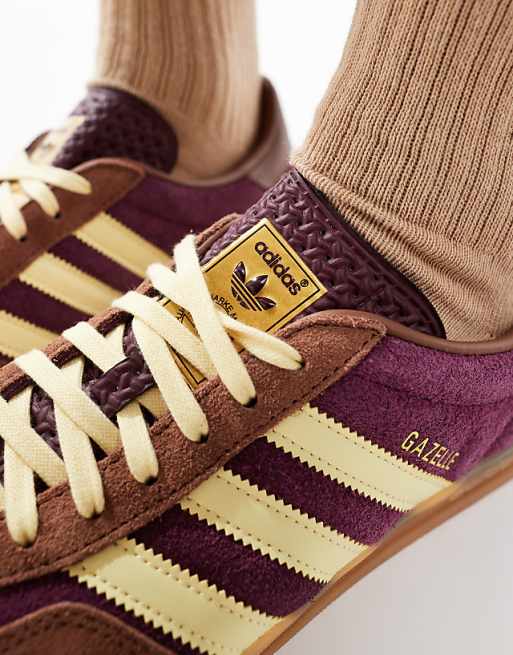adidas Originals Gazelle Indoor sneakers in maroon and adidas Originals Gazelle Indoor sneakers in maroon and
