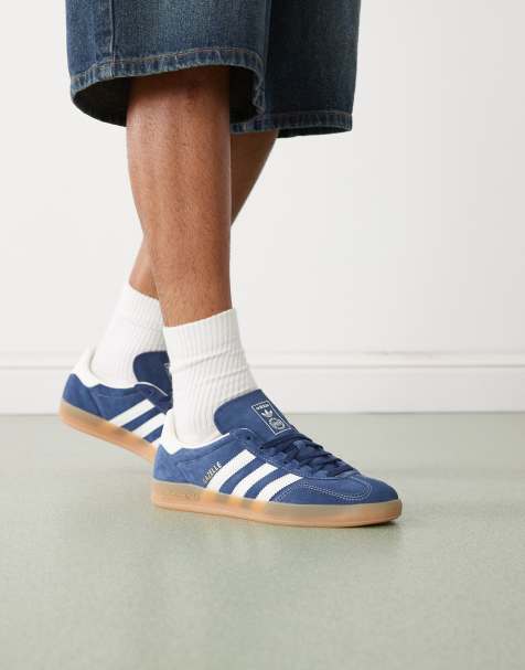 adidas Originals Gazelle Indoor sneakers in navy and white - view 1