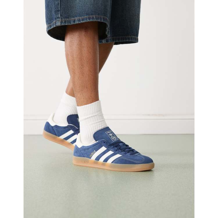 adidas Originals Gazelle Indoor sneakers in navy and white | ASOS
