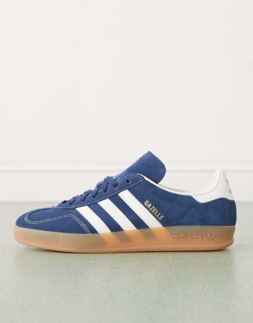 adidas Originals Gazelle Indoor sneakers in navy and white