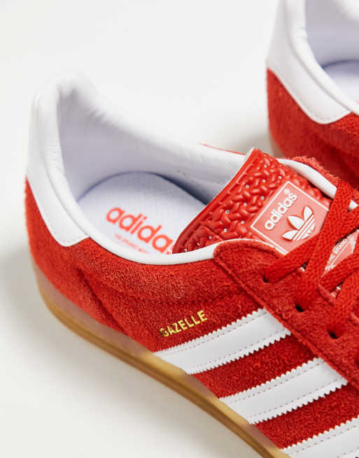 adidas Originals Gazelle Indoor sneakers in orange with gum sole