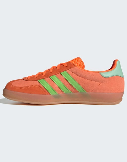 adidas Originals Gazelle - Indoor - Sneakers in oranje en turquoise