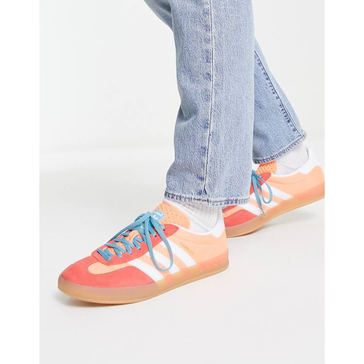 Adidas originals gazelle indoor trainer lush blue / bold shop green