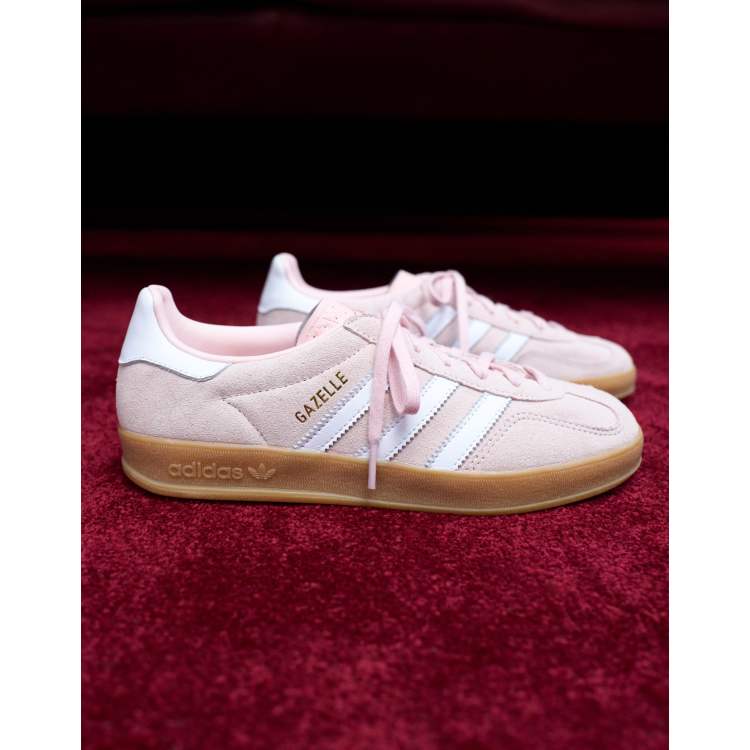 adidas gazelle silver green womens adidas Gazelle Indoor Sneaker in Wonder Mauve/Cream White/Gum at Nordstrom, Size 6.5 main image 0