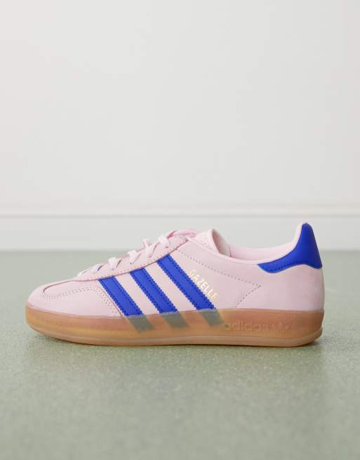 adidas Originals Gazelle Indoor sneakers in pink and blue