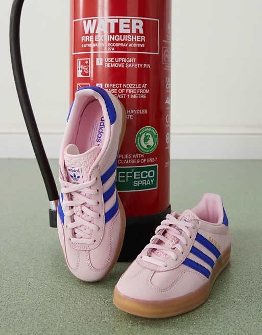 adidas Originals Gazelle Indoor sneakers in pink and blue | ASOS adidas Originals Gazelle Indoor sneakers in pink and blue | ASOS