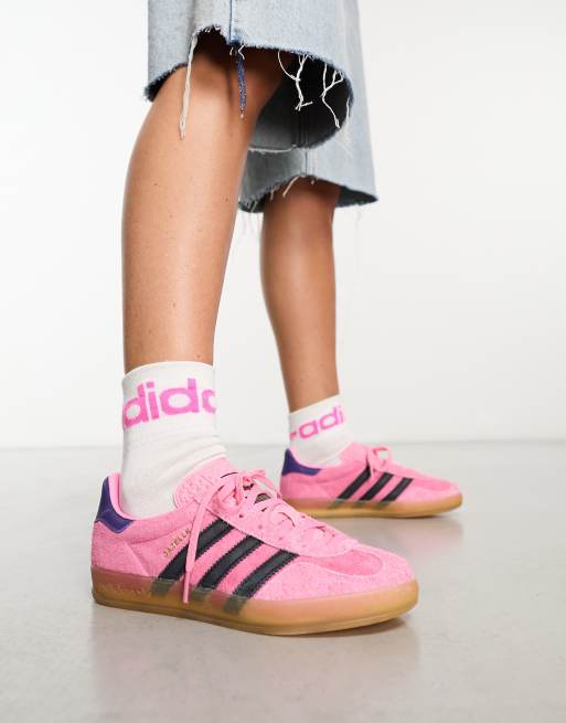 Adidas pink best sale indoor shoes