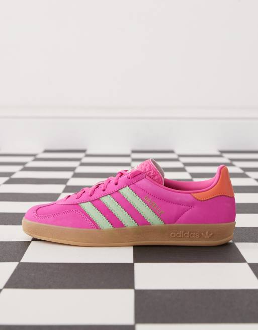 adidas Originals Gazelle Indoor sneakers in purple and teal