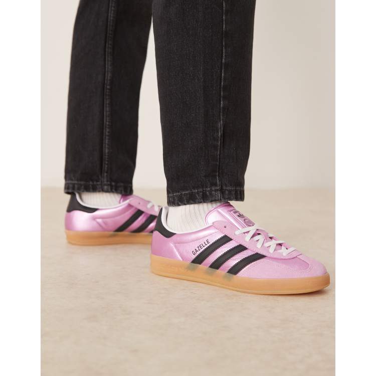 国内配送 adidas GAZELLE INDOOR W B.PINK /C.BLACK /C.PURPLE Adidas Gazelle Indoor Suede 'Black/Pink' - JH5667