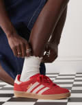 [adidas Originals] adidas Originals Gazelle Indoor sneakers in red and cream crochet 37 1/3 RED