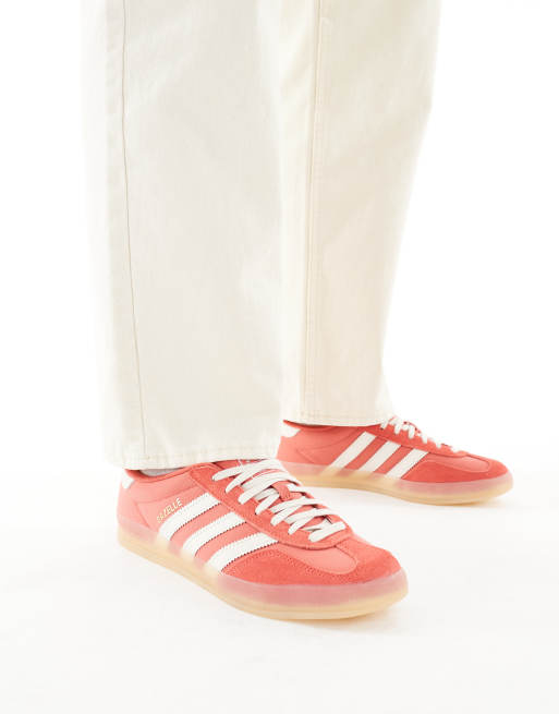 adidas Originals Gazelle Indoor sneakers in red and gray