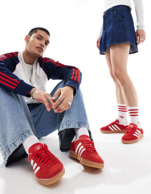 Gazelle Indoor sneakers in red and white