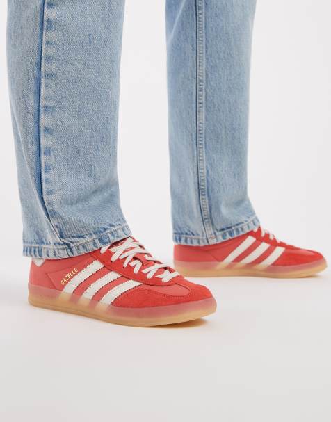 adidas Originals Gazelle Indoor sneakers in red and white - view 1
