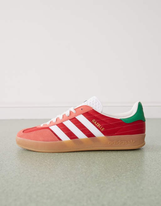 シューズ・サンダルその他 adidas Originals Gazelle Indoor red sneakers adidas Originals Gazelle Indoor sneakers in red with green